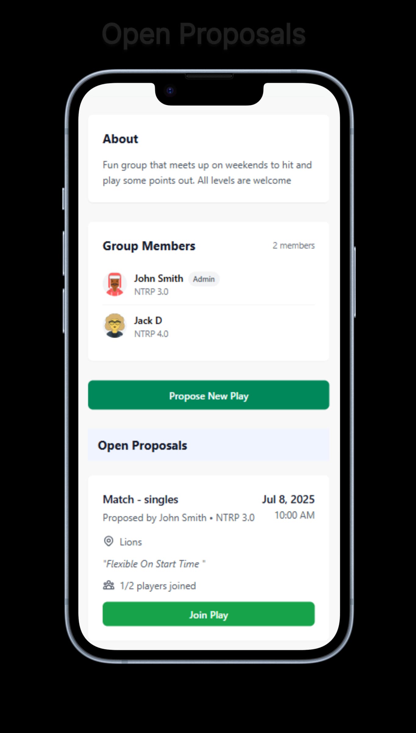 Tennis App Feature 2